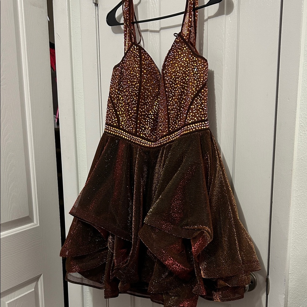 Sparkling Brown Kids Dress